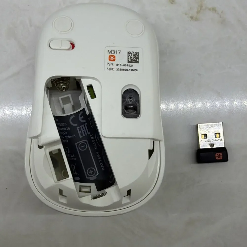 Logitech Wireless Mouse LOT OF 2 M325, M317 TESTED WORKING Multicolor Receivers